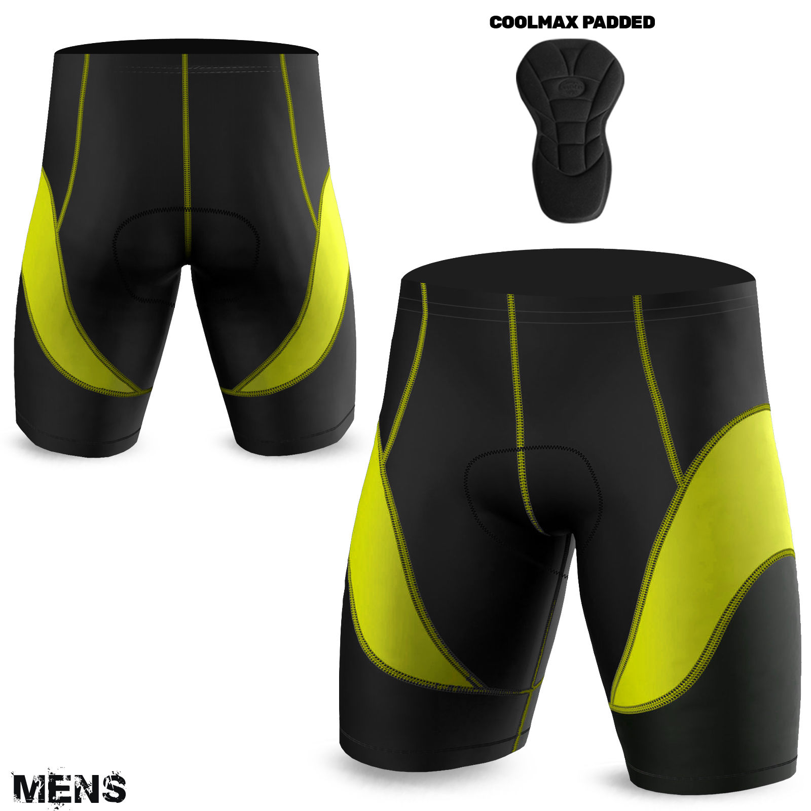 Download Mens Cycling Shorts Quality Anti-Bac Coolmax Padded MTB ...